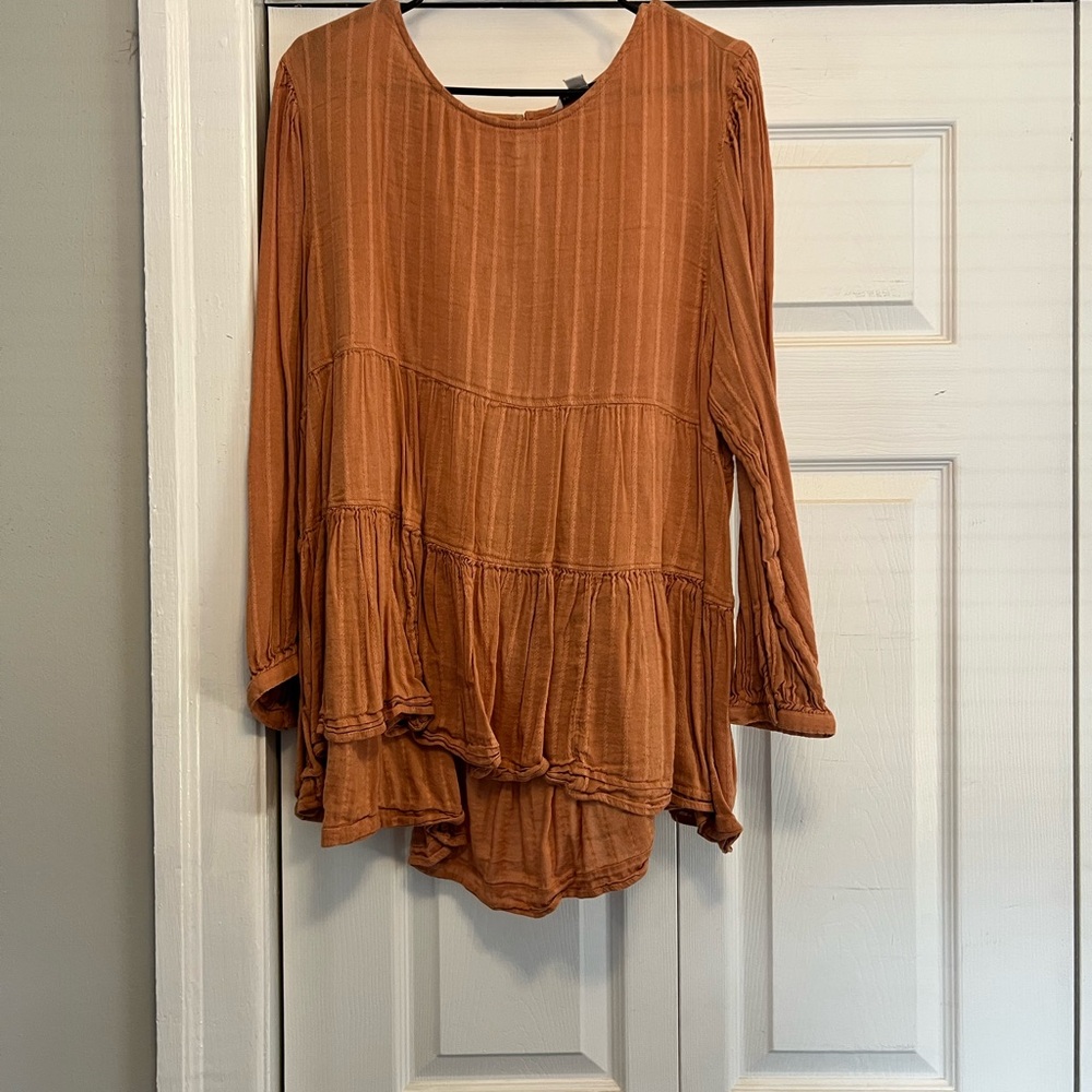Women's Tiered Orange Top